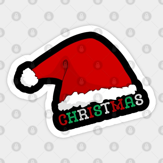 Christmas hat Sticker by Creatifly Graphic Tees